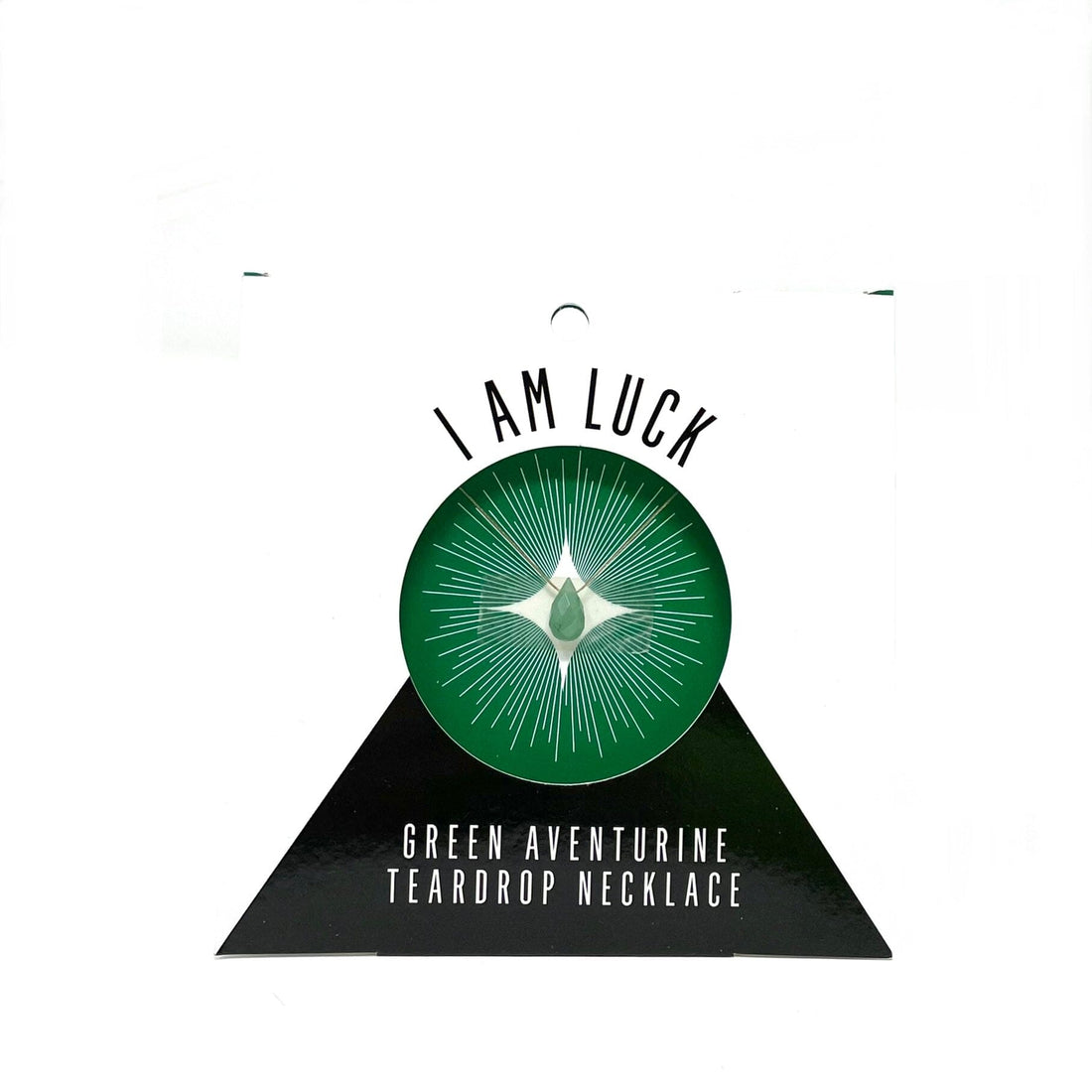 Aventurine Teardrop Necklace (I AM LUCK) Teardrop Necklace House of Intuition