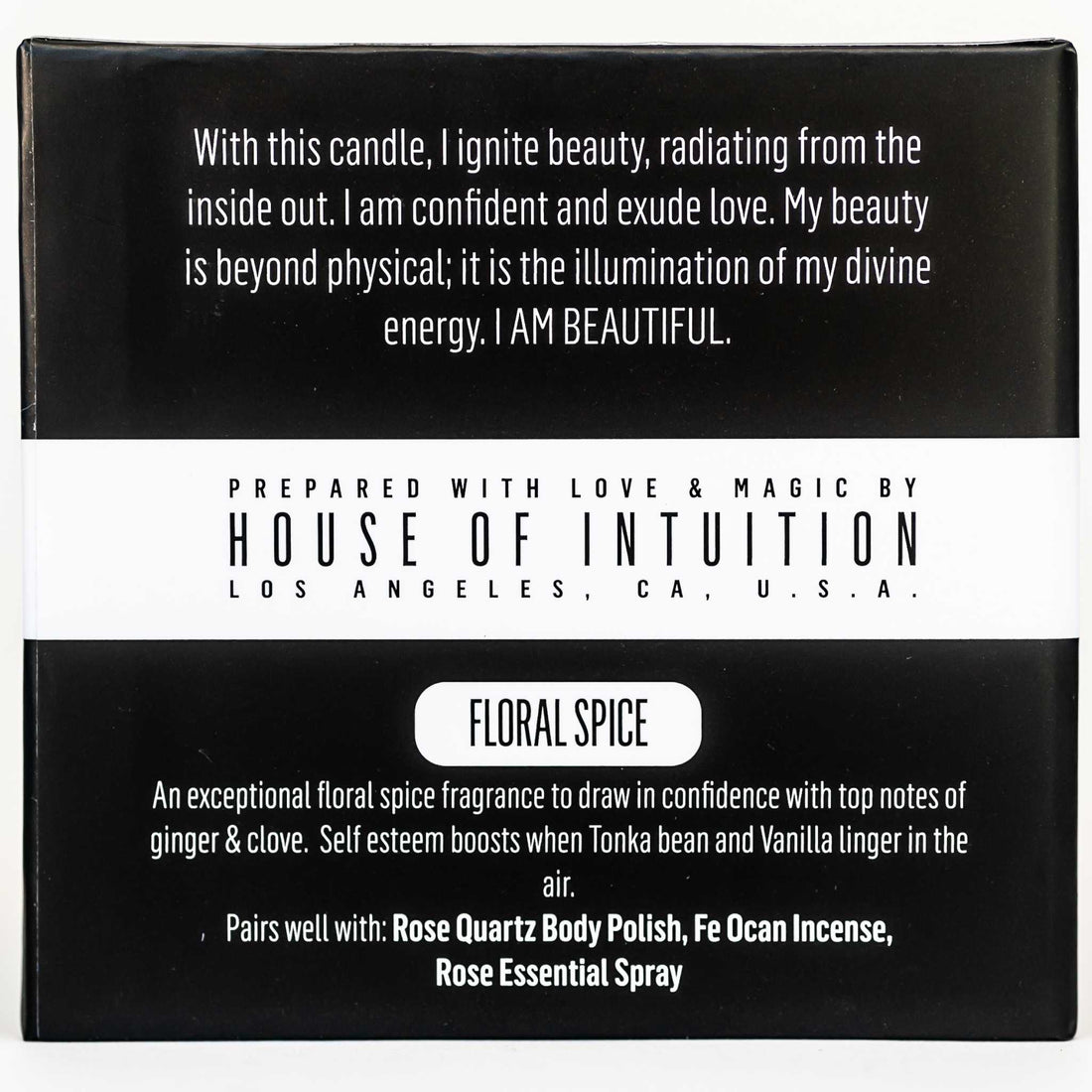 I AM Beautiful - Affirmation Soy Candle I AM - Affirmation Candles House of Intuition