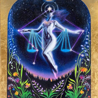 Libra Zodiac Original Painting and Print by Tashina Suzuki Paintings & Art Pieces House of Intuition $10 Prints (5"x5")