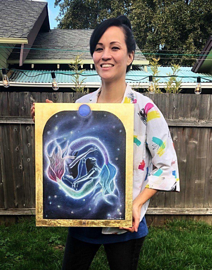 Pisces Zodiac Original Painting and Print by Tashina Suzuki Paintings & Art Pieces House of Intuition
