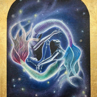 Pisces Zodiac Original Painting and Print by Tashina Suzuki Paintings & Art Pieces House of Intuition $10 Prints (5" x 5")