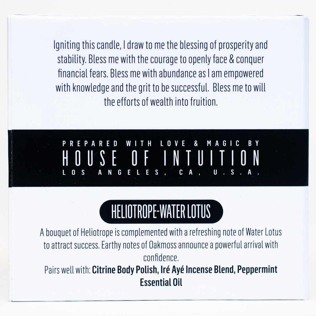 "BLESS ME with PROSPERITY" Affirmation Soy Candle BLESS ME - Affirmation Candles House of Intuition