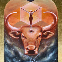 Taurus Zodiac Original Painting and Print by Tashina Suzuki Paintings & Art Pieces House of Intuition $10 Prints (5" x 5")