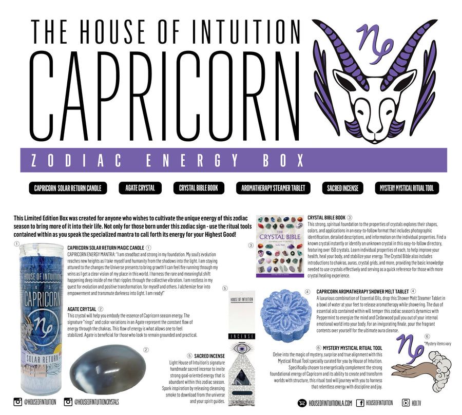 2023 Capricorn Zodiac Energy Box (Limited Edition - ($96 Value) Box -Birthday V50 