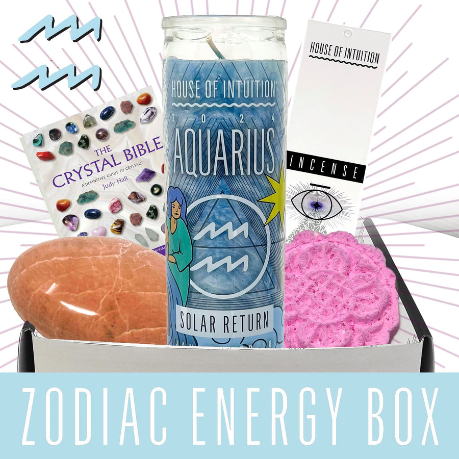 2024 Aquarius Zodiac Energy Box (Limited Edition - $104 Value) Box -Birthday V50 