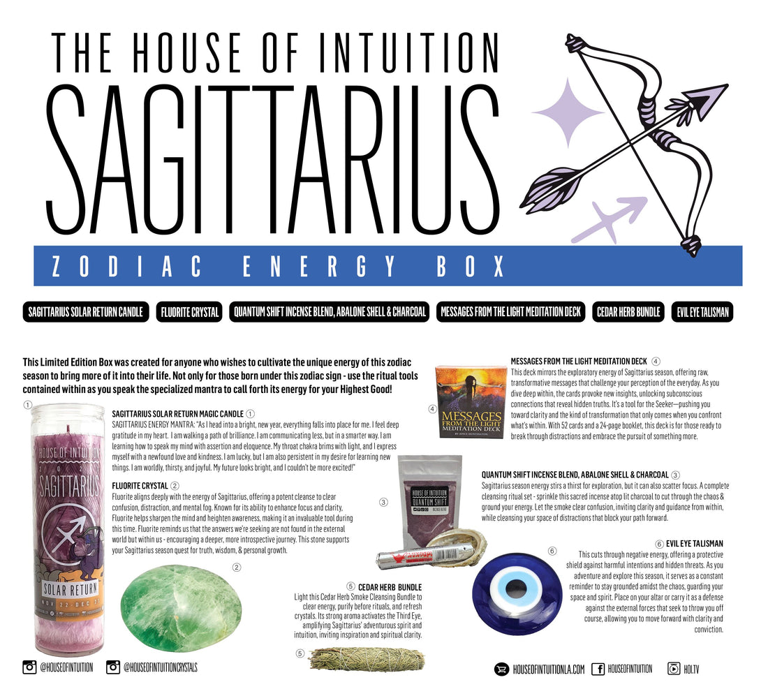 2024 Sagittarius Zodiac Energy Box (Limited Edition - $116 Value) Box -Birthday V50 