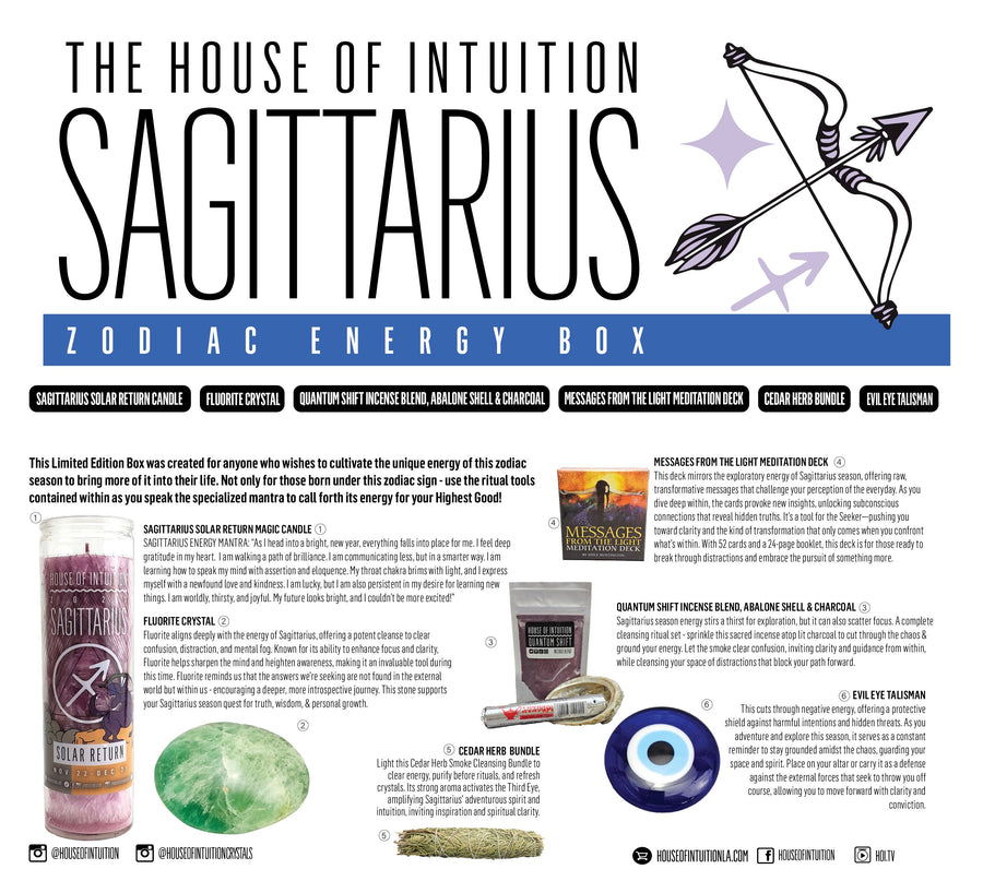 2024 Sagittarius Zodiac Energy Box (Limited Edition - $116 Value) Box -Birthday V50 