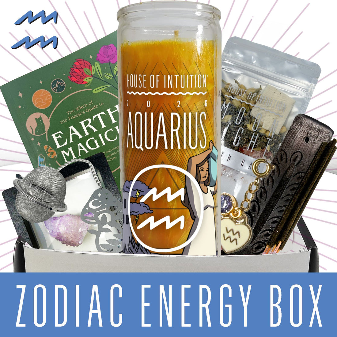 2026 Aquarus Zodiac Energy Box (Limited Edition - $97 Value) Box -Birthday V50 