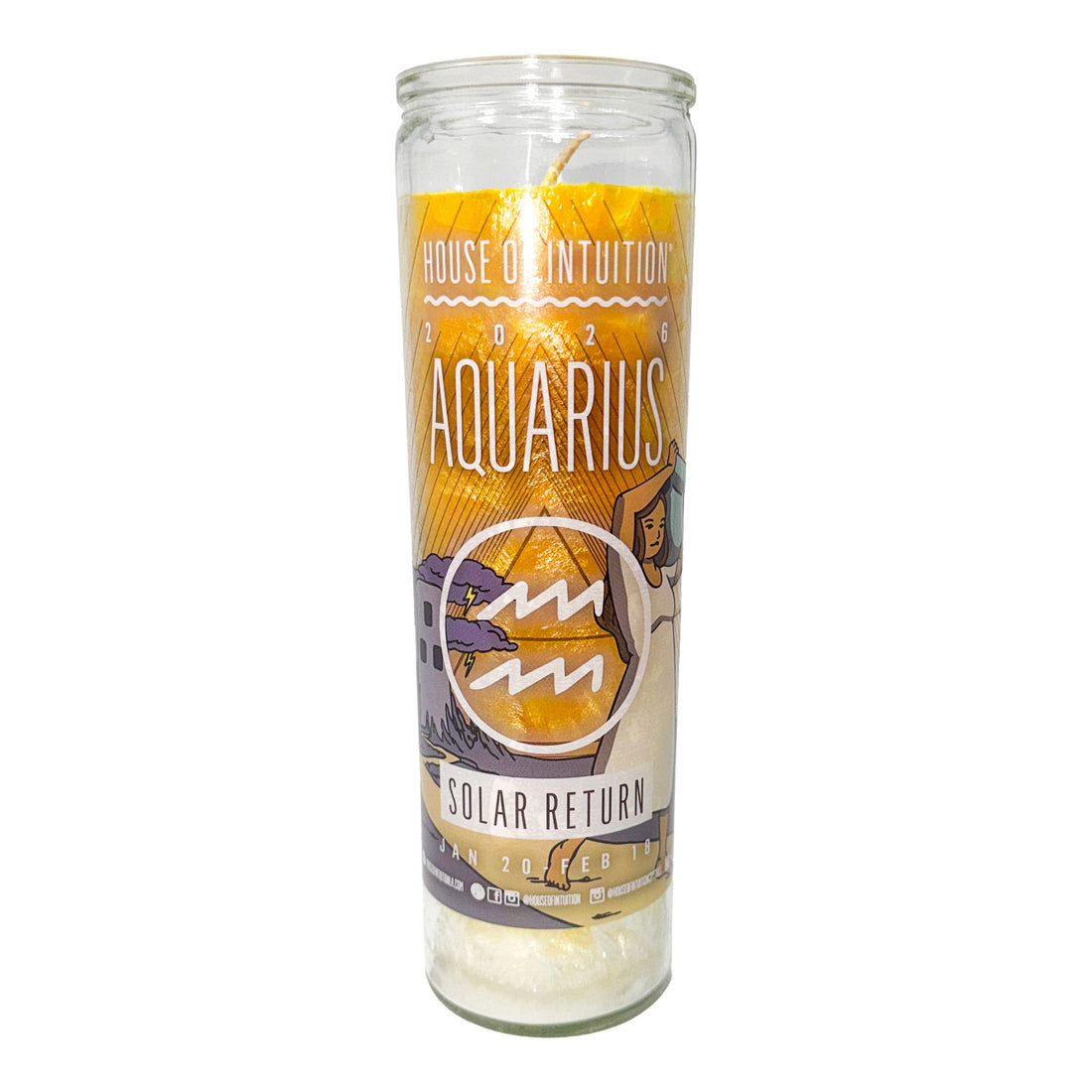 2026 Aquarius Solar Return Magic Candle | January 20 - February 18 (Limited Edition) Candle -Solar Return V95 
