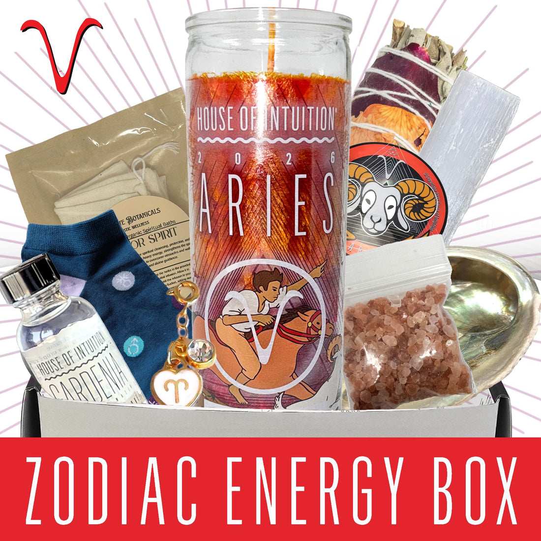 2026 Aries Zodiac Energy Box (Limited Edition - $98 Value for only $49!) Box -Birthday V95 