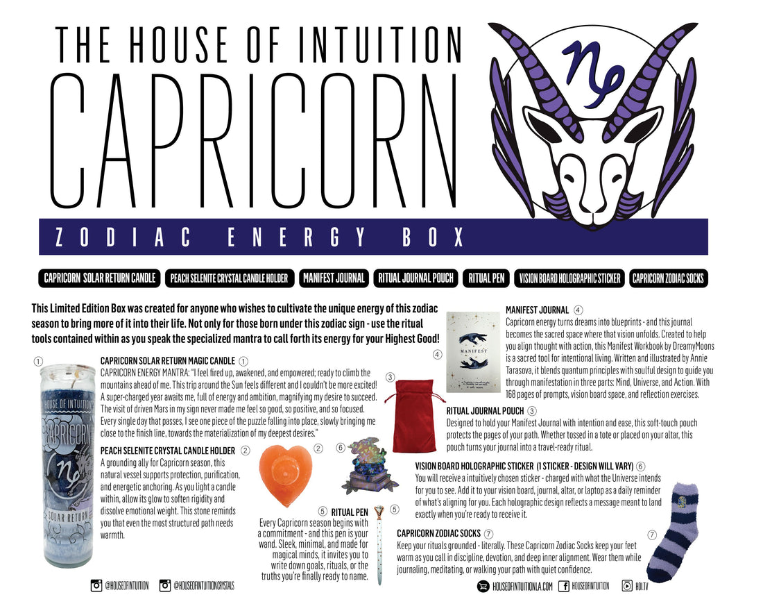 2026 Capricorn Zodiac Energy Box (Limited Edition - $101 Value) Box -Birthday V50 