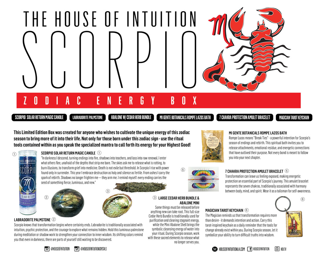 2026 Scorpio Zodiac Energy Box (Limited Edition - $96.00 Value for only $49! Box -Birthday V95 