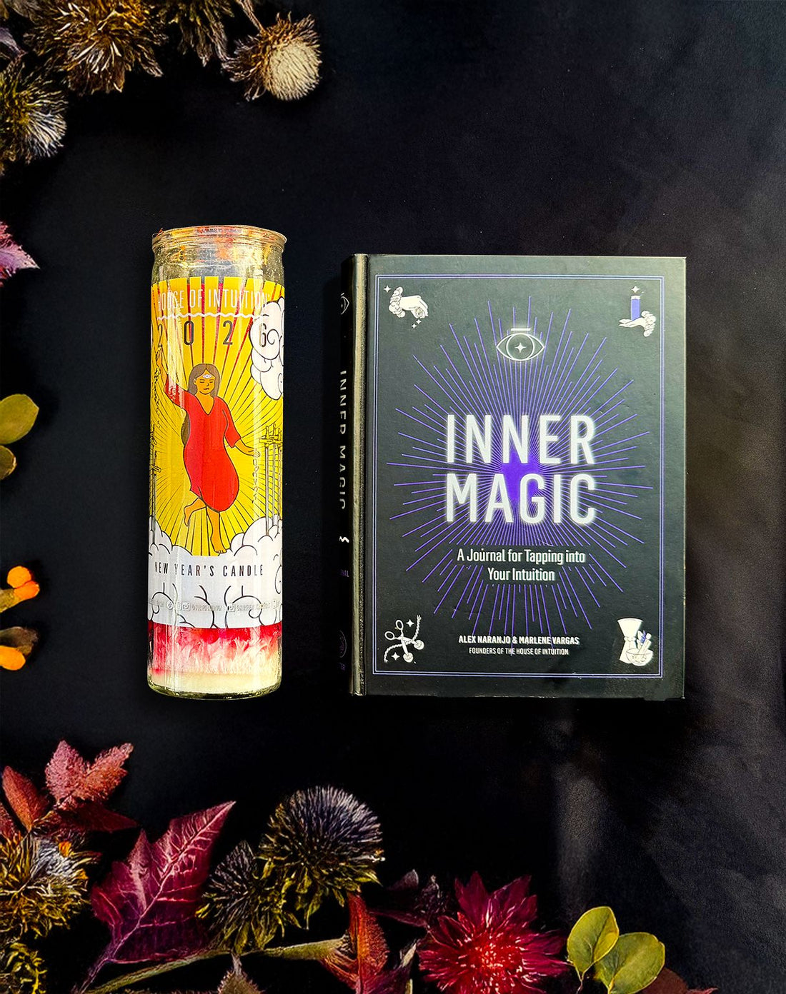 BUNDLE #3: 2026 JOURNALING KIT (2026 New Year Magic Candle + Inner Magic Intuition Journal) Limited Edition - $44 VALUE Box -Custom Bundle V50 