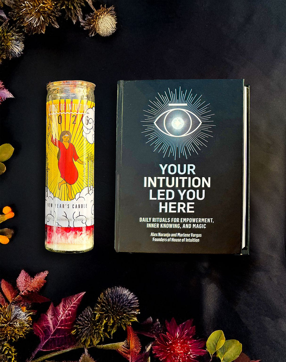 BUNDLE #2: 2026 RITUAL KIT (2026 New Year Magic Candle + Your Intuition Led You Here Ritual Book) Limited Edition - $49 VALUE Box -Custom Bundle HOI 