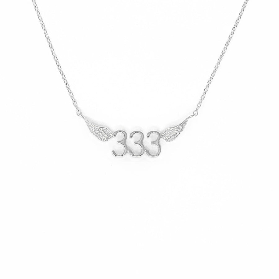 333 Angel Number Necklace (Silver) Necklaces Crystals A. $18.00 
