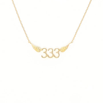 333 Angel Number Necklace (Gold) Necklaces Crystals A. $18.00 