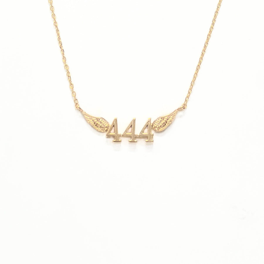 444 Angel Number Necklace (Gold) Necklaces Crystals A. $18.00 
