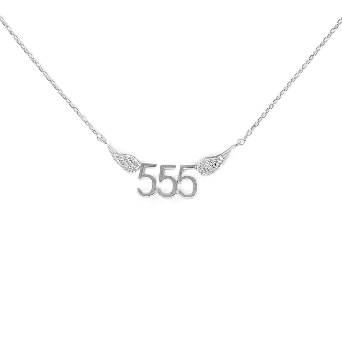 555 Angel Number Necklace (Silver) Necklace Discontinued 