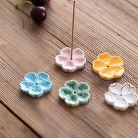Ceramic Flower Incense Burner Incense & Holders -Incense Whse 