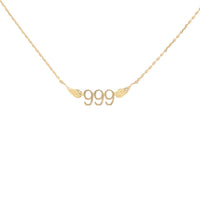 999 Angel Number Necklace (Gold) Necklaces Crystals A. $18.00 