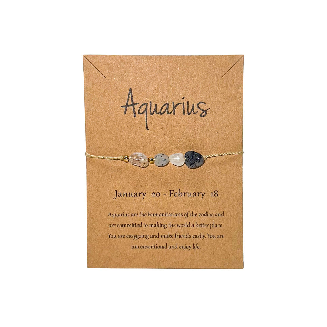 Aquarius Crystal Drawstring Bracelet Bracelet -Amulet Whse 