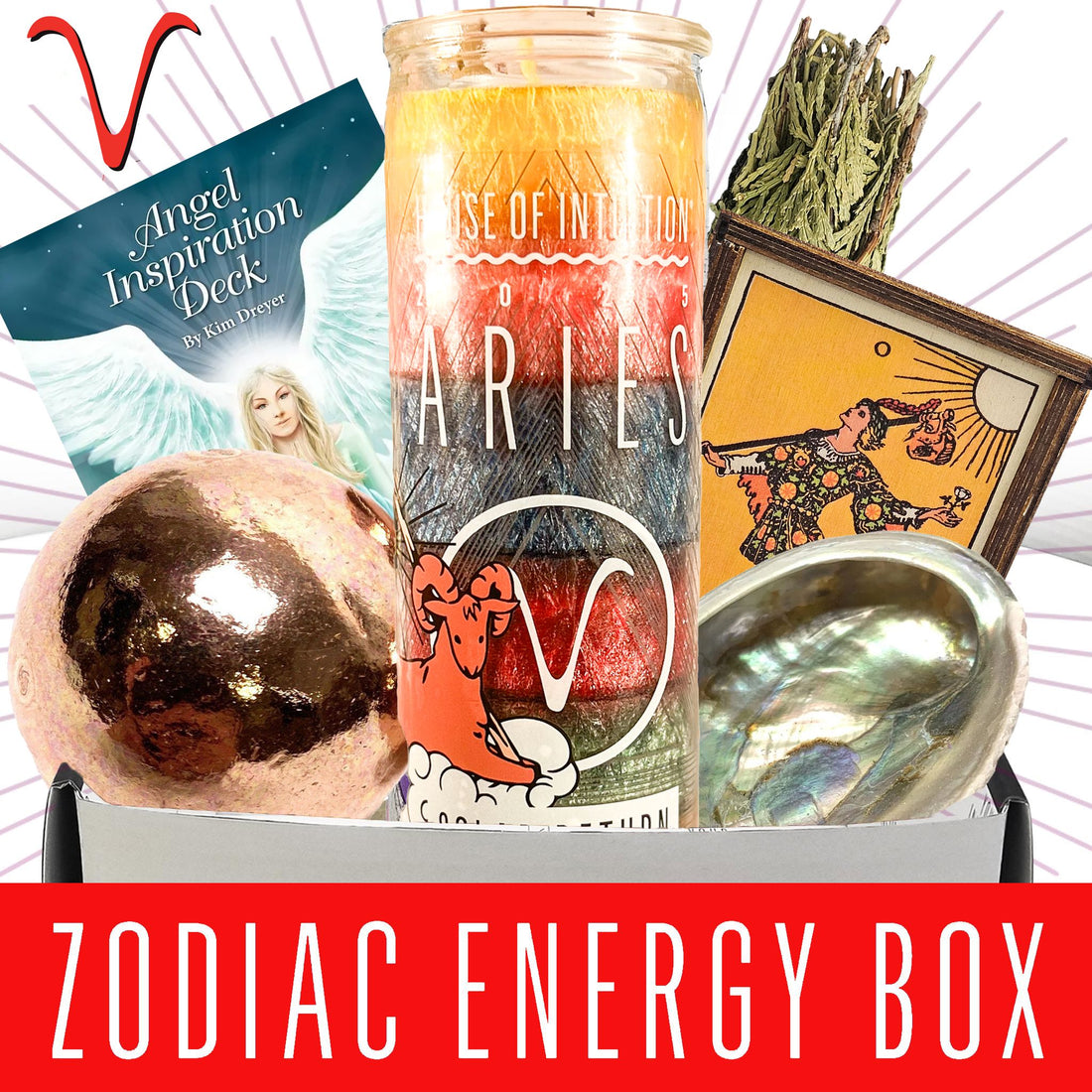 2025 Aries Zodiac Energy Box (Limited Edition - $125 Value) Box -Birthday V50 