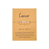 Cancer Crystal Drawstring Bracelet Bracelet -Amulet Whse 