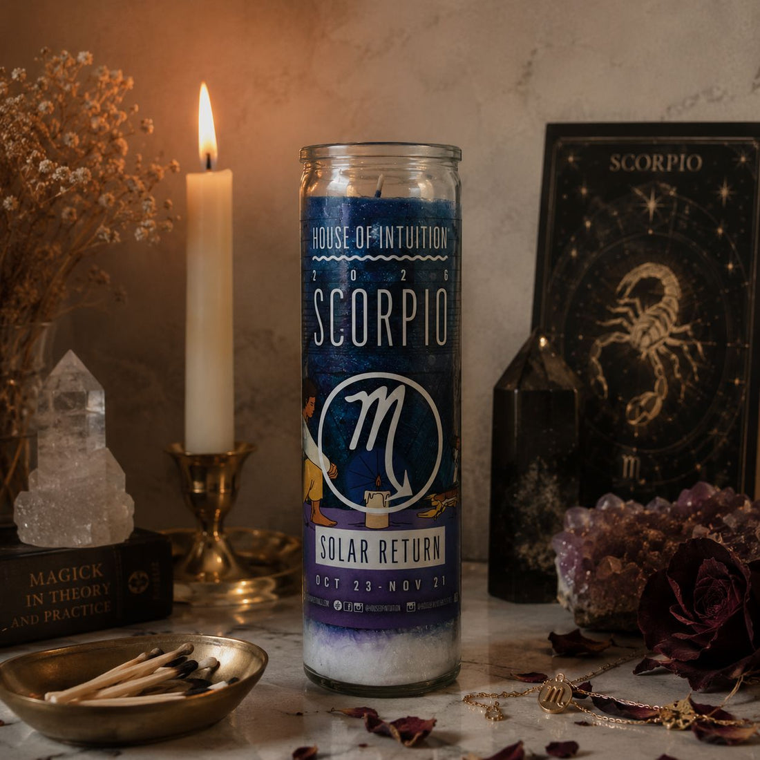 2026 Scorpio Solar Return Magic Candle | October 23 - November 21 (Limited Edition) Candle -Solar Return V95 