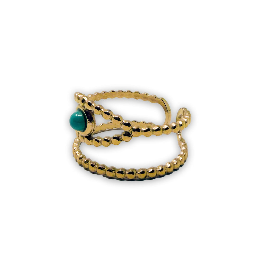 Evil Eye 2 Band Adjustable Ring Ring -Crystal Whse 