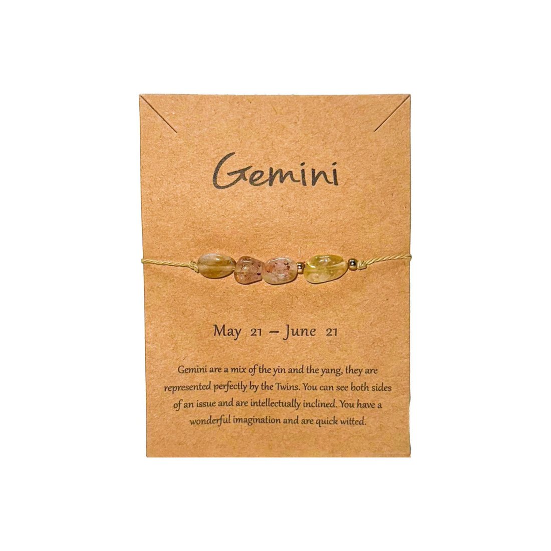 Gemini Crystal Drawstring Bracelet Bracelet -Amulet Whse 