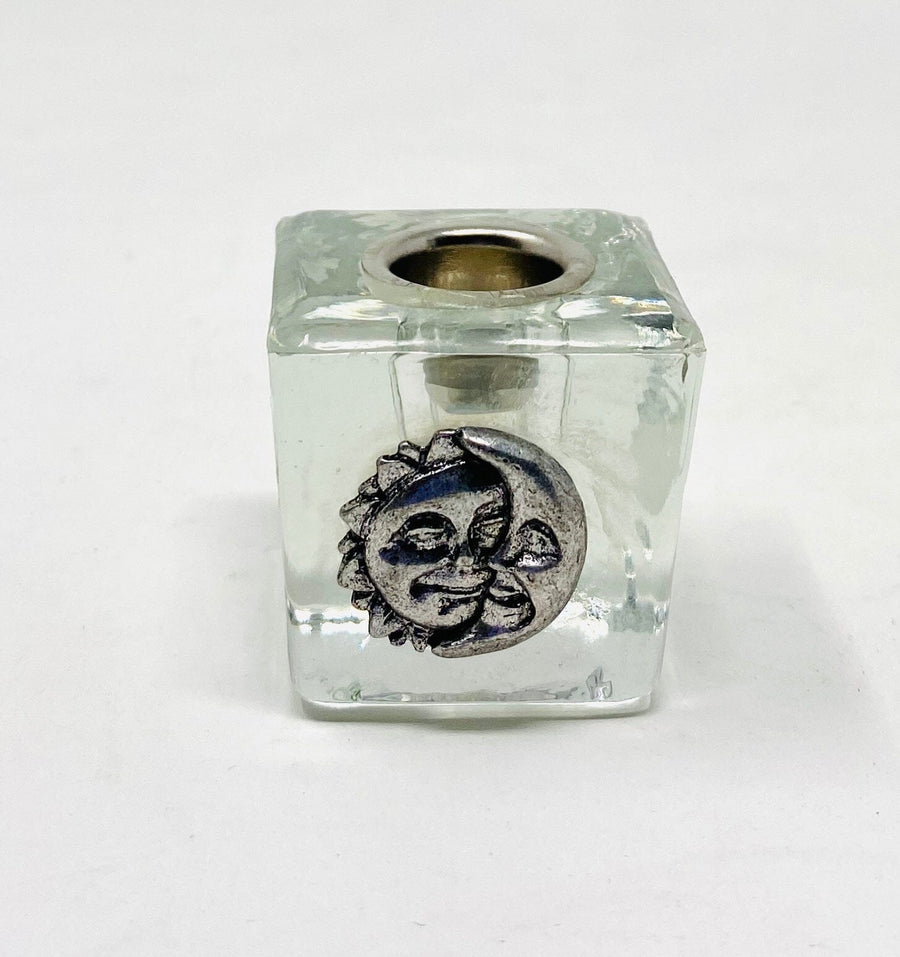 Moon & Sun Mini Candle Holder Candle -Mini Candle Holder Whse Clear Moon & Sun 