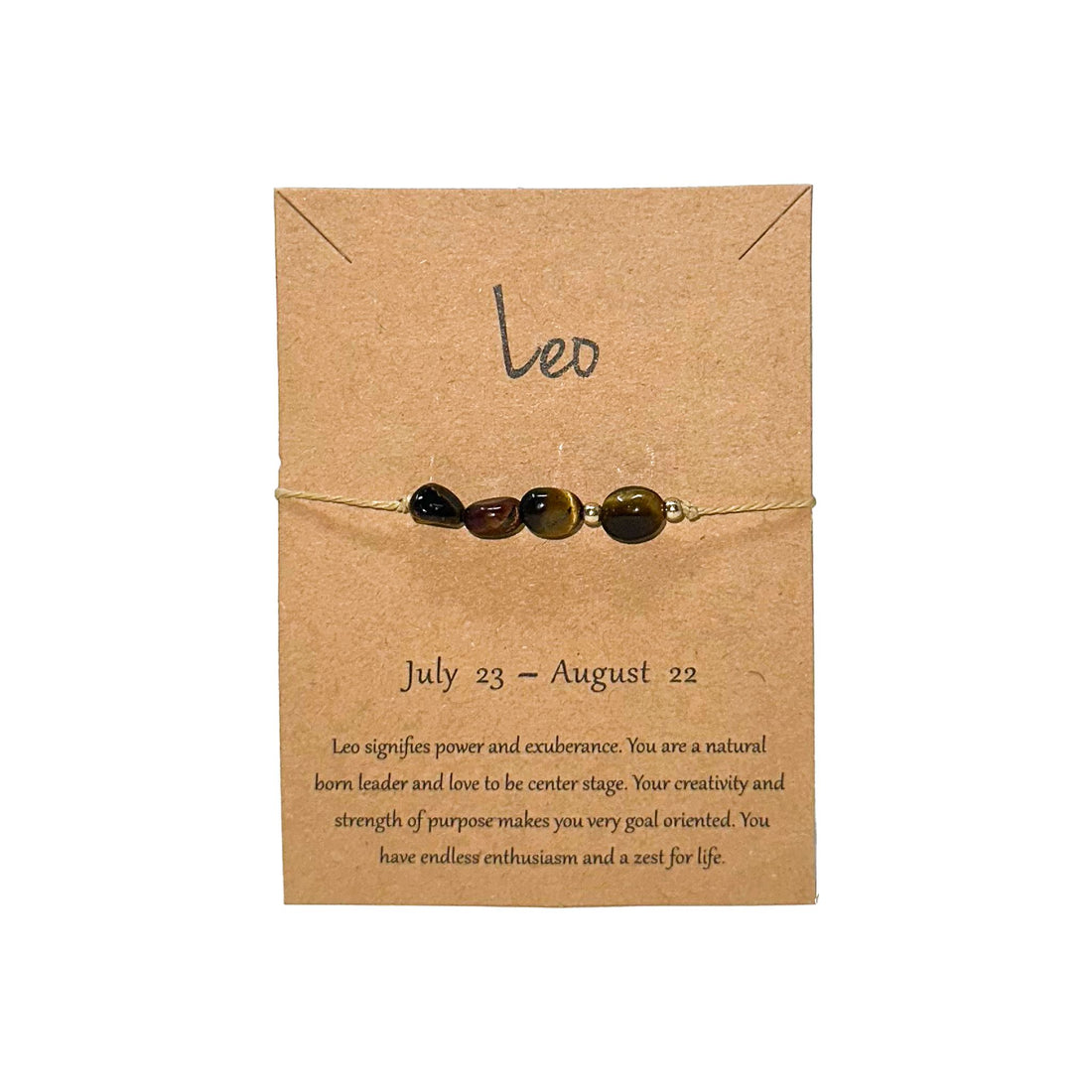 Leo Crystal Drawstring Bracelet Bracelet -Amulet Whse 