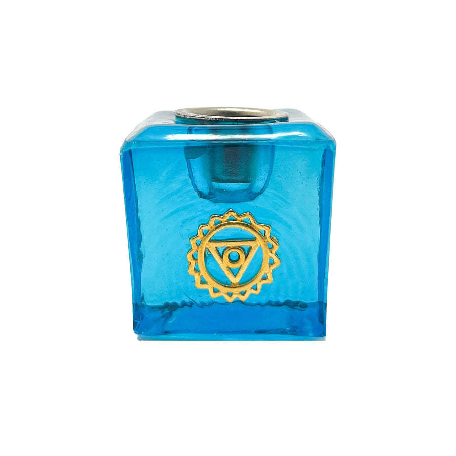 Chakra Mini Candle Holder V115 Throat Chakra "Light Blue" 