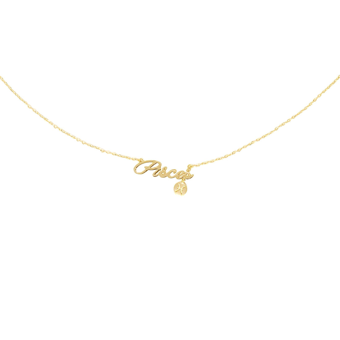 Pisces Zodiac Necklace (Gold) Necklace Discontinued 