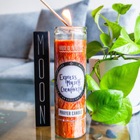 Orange "Write-Your-Own-Prayer" Candle - ATTAINING GOALS Candle -Prayer 4AB 