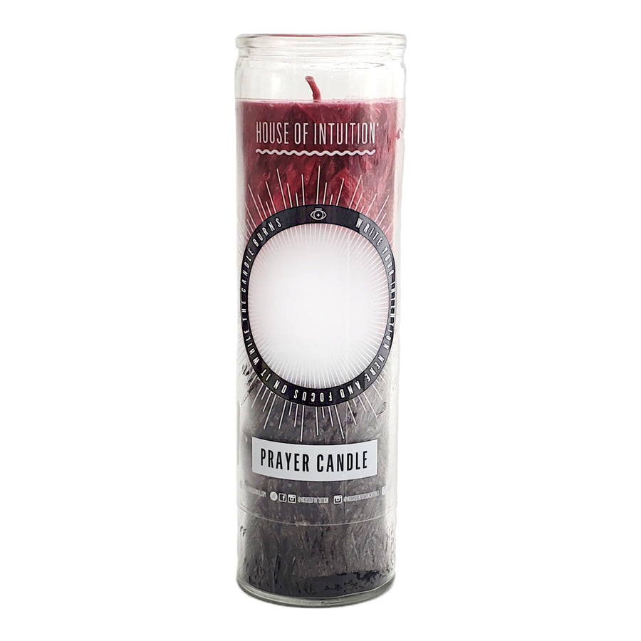 Red & Black "Write-Your-Own-Prayer" Candle - BANISHING / PROTECTION Candle -Prayer V95 