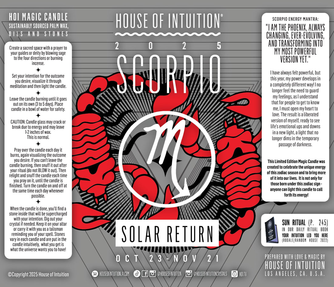 2025 Scorpio Solar Return Magic Candle | October 23 - November 21 (Limited Edition) Candle -Solar Return V50 