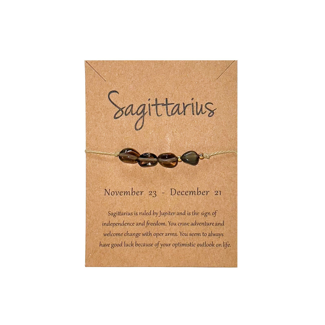 Sagittarius Crystal Drawstring Bracelet Bracelet -Amulet Whse 