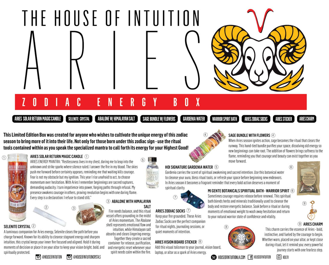 2026 Aries Zodiac Energy Box (Limited Edition - $98 Value for only $49!) Box -Birthday V95 