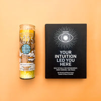 BUNDLE #2: 2025 RITUAL KIT (2025 New Year Magic Candle + Your Intuition Led You Here Ritual Book) Limited Edition - $49 VALUE Box -Custom Bundle V245 