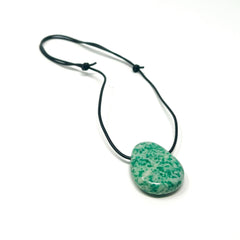Amazonite Nylon Cord Necklace Necklace -Cord V45 