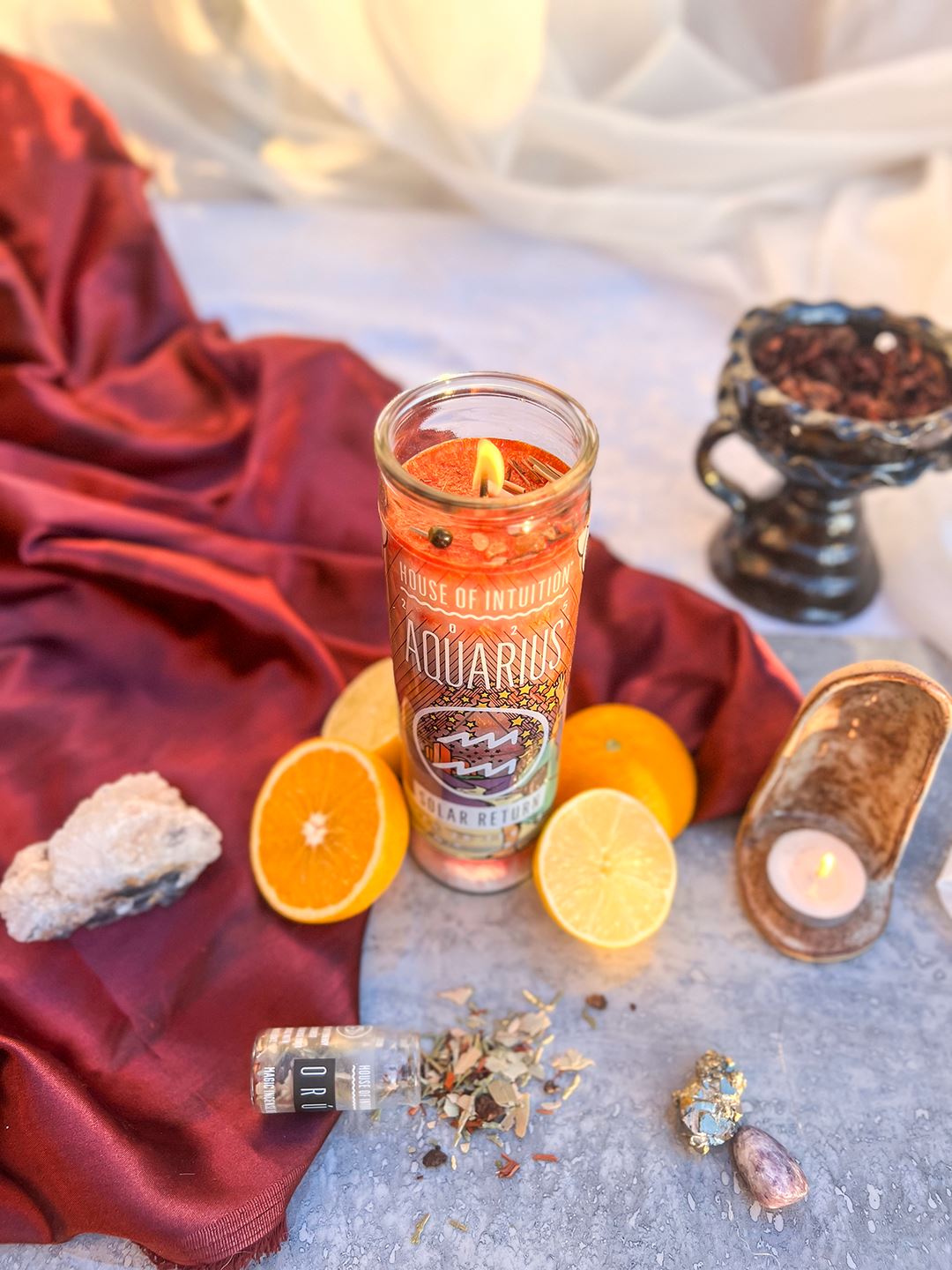 2025 Aquarius Solar Return Magic Candle | January 20 - February 18 (Limited Edition) Candle -Solar Return V95 