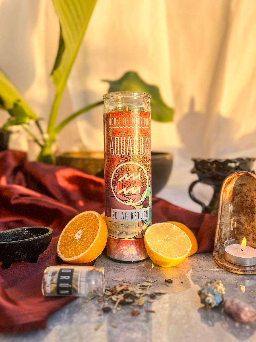 2025 Aquarius Solar Return Magic Candle | January 20 - February 18 (Limited Edition) Candle -Solar Return V95 