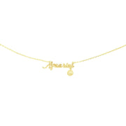 Aquarius Zodiac Necklace (Gold) Necklace Discontinued 