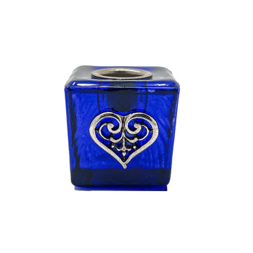 Heart Mini Candle Holder Candle -Accessories V115 Heart "Dark Blue" 