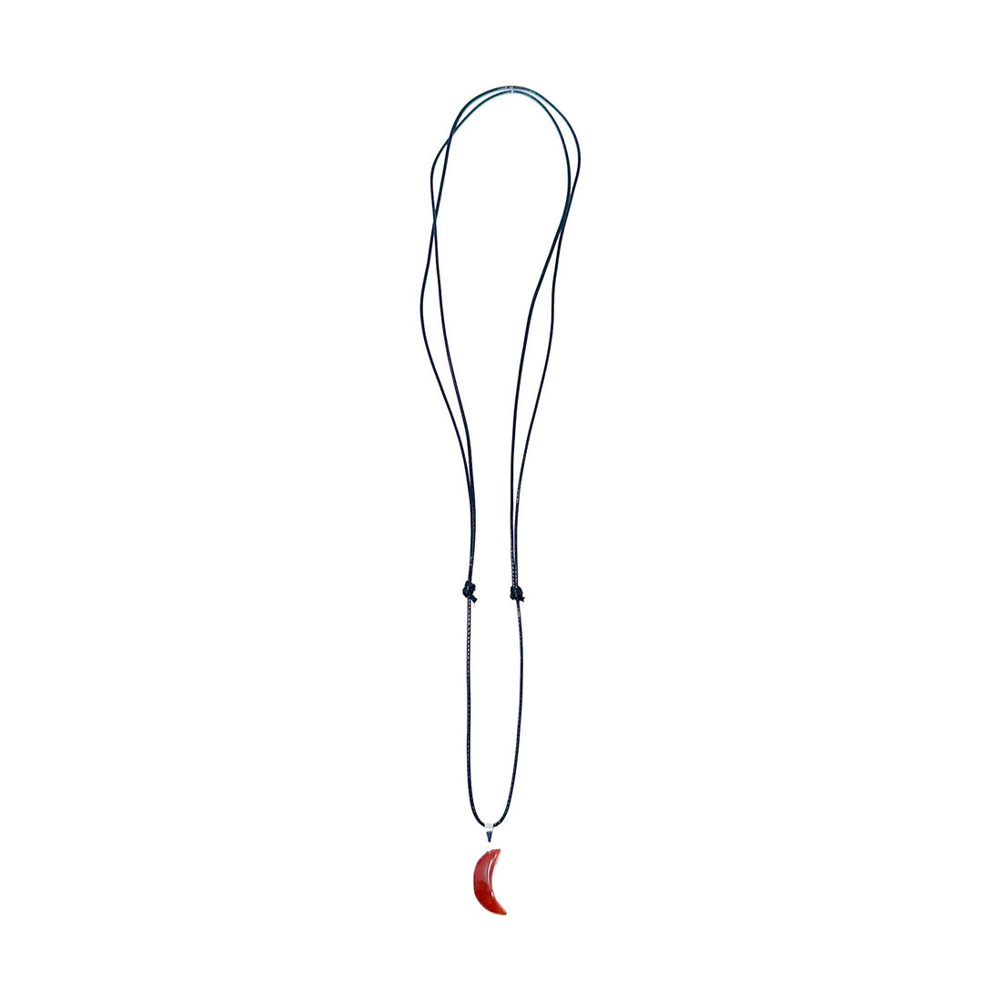 Carnelian Moon Cord Necklace Necklace -Cord Whse 