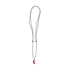 Carnelian Moon Cord Necklace Necklace -Cord Whse 