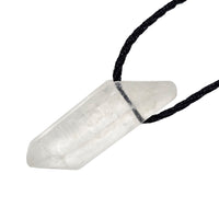 Clear Quartz Nylon Cord Necklace Necklace -Cord V45 