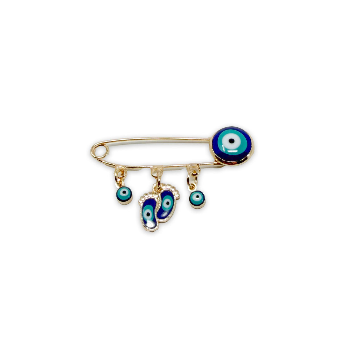 Talisman Pin - Baby Feet Evil Eye Charms & Pendants -Pin Whse 