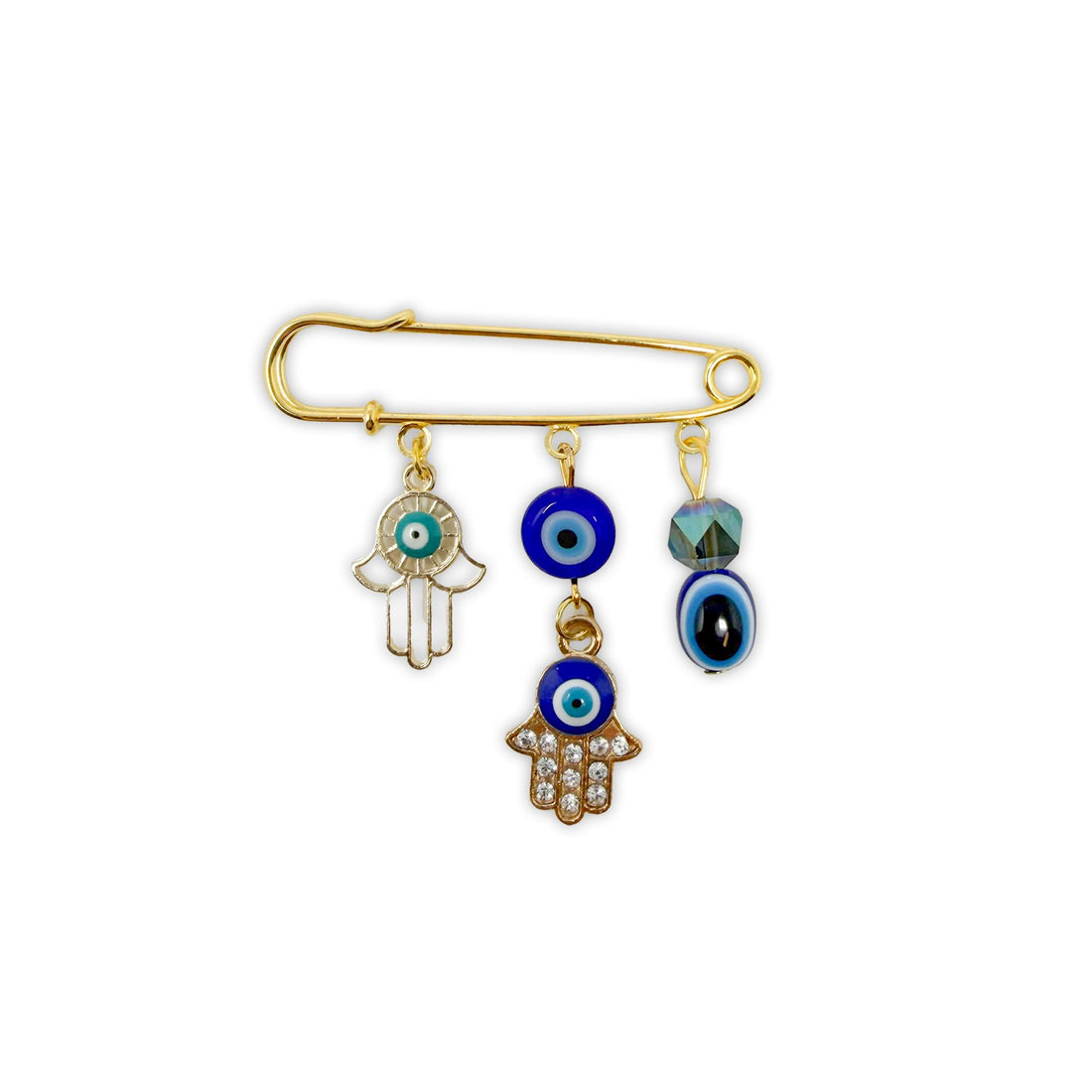 Four Evil Eye Pin Blue House of Intuition Inc 